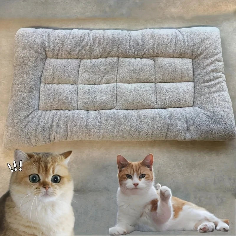Large Plush Dog Bed Sofa Thickened Super Soft Polyester Pet Mat Dog Crate Mat Bed For Small Medium Large Dog Bed