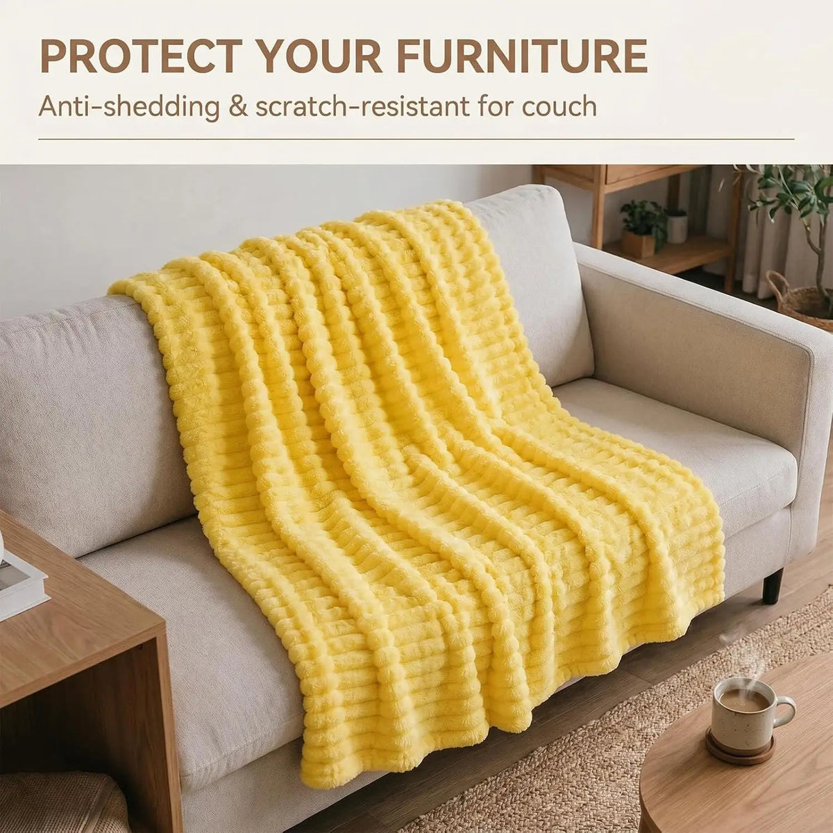 Emotional Support Blanket for Dogs, Yellow Dog Blanket (Dark Blue,27x39in)