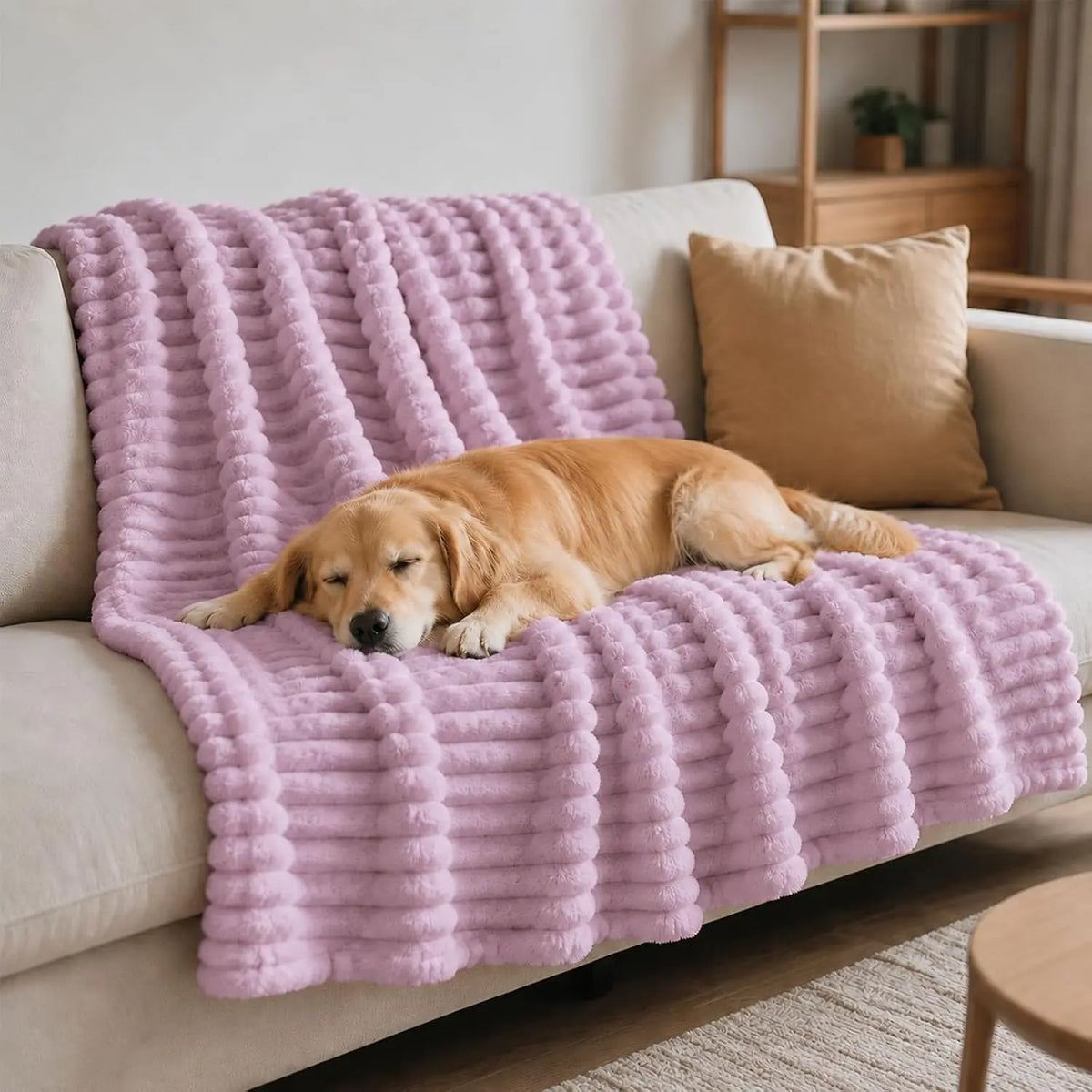 Emotional Support Blanket for Dogs, Yellow Dog Blanket (Dark Blue,27x39in)