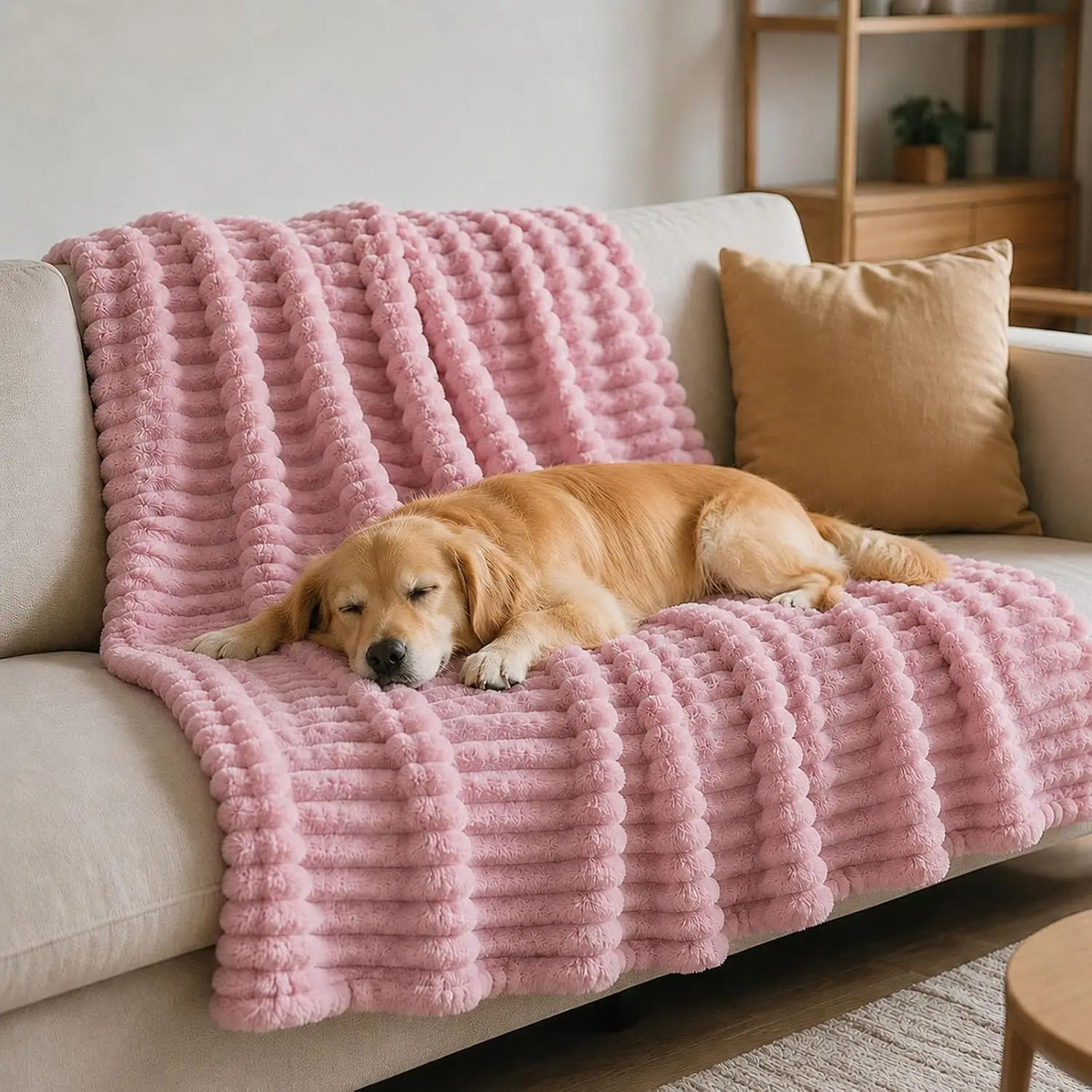 Emotional Support Blanket for Dogs, Yellow Dog Blanket (Dark Blue,27x39in)