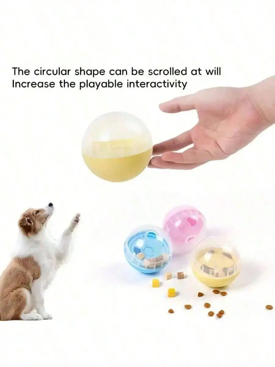 1pc Pet Treat Dispenser, Rollover Toy, Interactive Dog Feeder. A Training Treat Dispenser That Promotes Brain Activity And Dental Health.