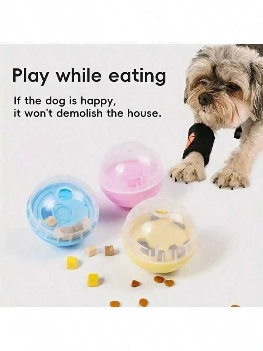 1pc Pet Treat Dispenser, Rollover Toy, Interactive Dog Feeder. A Training Treat Dispenser That Promotes Brain Activity And Dental Health.