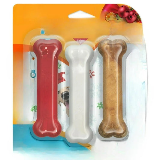 Puppy Chew Dog Toy Starter Kit, Dog Chew Toys & Dog Treat, Chicken & Bacon Flavor, Small, 3 pack