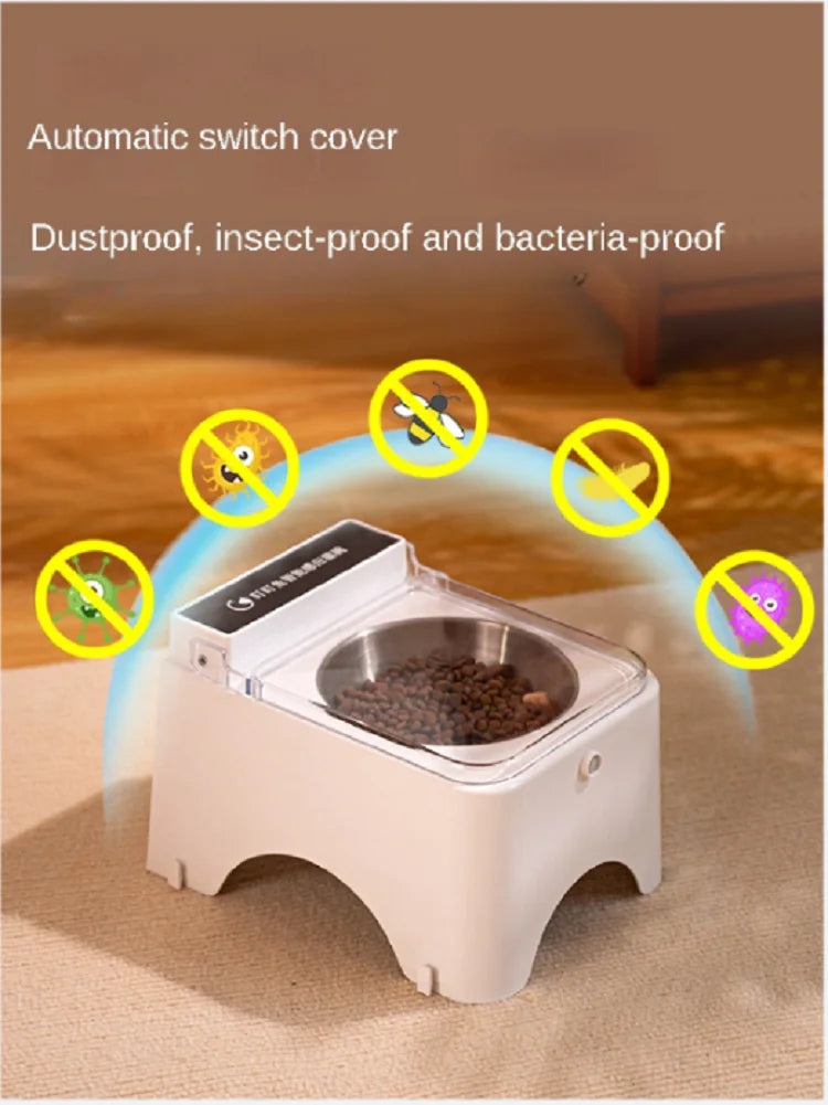 Smart Cat Bowl Intelligent Lid Opening Pet Bowl Infrared Sensor Cat Dog Food Feeder Anti-mouse Pet Food Dispenser Cats Supplies
